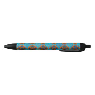 Stylo Noir Motif géométrique de Southwest Mountain Peaks
