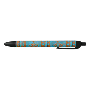 Stylo Noir Motif géométrique de Southwest Mountain Peaks