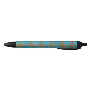 Stylo Noir Motif géométrique de Southwest Mountain Peaks