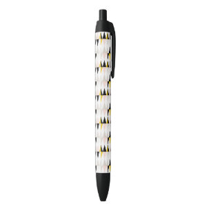 Stylo Noir Motif géométrique fendu de triangle