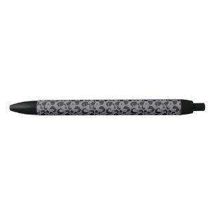 Stylo Noir Motif Léopard Guépard Gris Foncé Noir