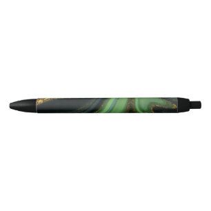 Stylo Noir motif marbré abstrait