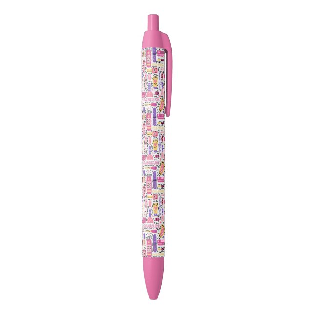 Stylo Noir Motif mignon de manucure de griffonnage (Bas (Vertical))