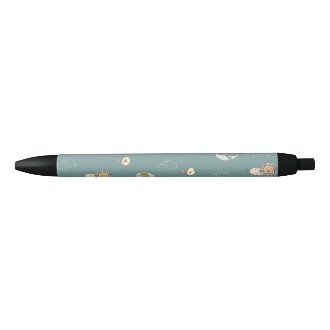 Stylo Noir Motif mignon des animaux scandinaves (Devant)