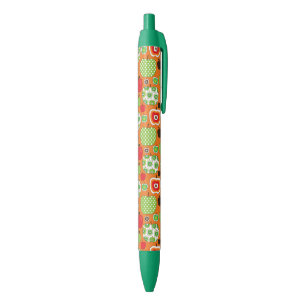 Stylo Noir Motif mignon d'illustration de pomme