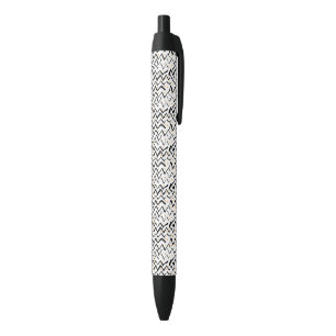 Stylo Noir Motif noir de courses et de points de brosse