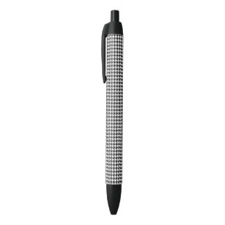 Stylo Noir Motif noir et blanc Houndstooth