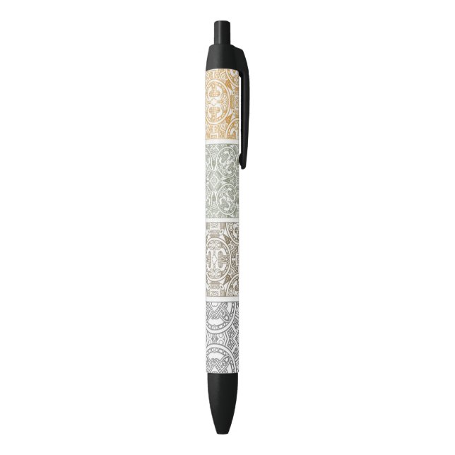 Stylo Noir Motif ornemental (Bas (Vertical))