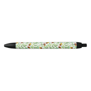 Stylo Noir Motif Pine Cone