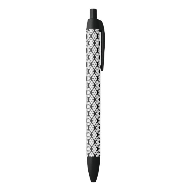 Stylo Noir Motif rayé de plaid (Bas (Vertical))
