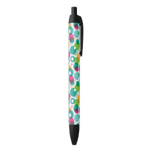 Stylo Noir Motif rond d'enfants de bulles
