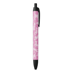 Stylo Noir Motif rose de chat