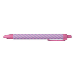 Stylo Noir Motif sans couture à rayures rose violet