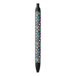 Stylo Noir Motif spatial, Planètes, Étoiles, Cosmos, Galaxie