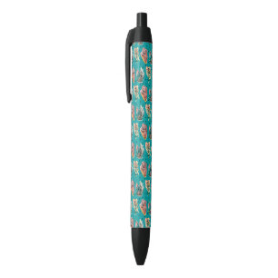 Stylo Noir Motif succulent de cactus graphique abstrait