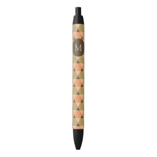 Stylo Noir Motif Triangles