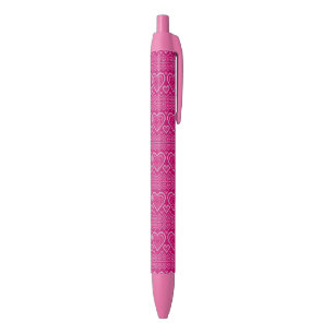 Stylo Noir Motif tricoté par Saint-Valentin 2