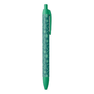 Stylo Noir Motif vert de microbes