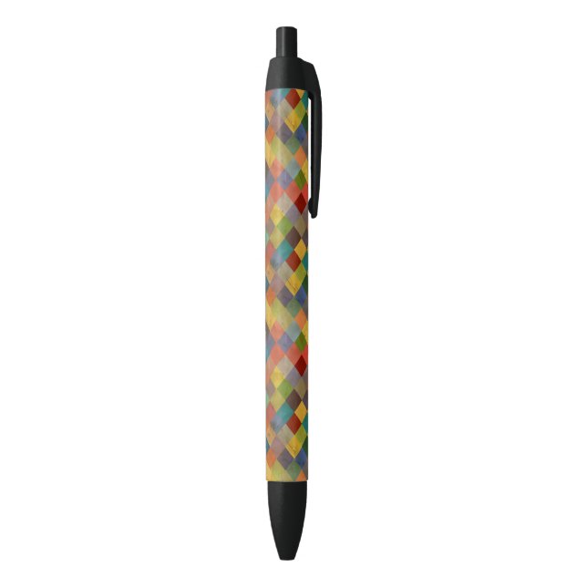 Stylo Noir Motif vintage. Géométrique (Bas (Vertical))