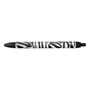 Stylo Noir Motif zèbre