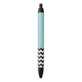 Stylo Noir Motif Zigzag noir et blanc, Chevron, Bleu