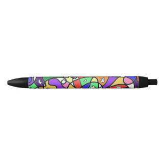 Stylo Noir  Motifs Abstraits 