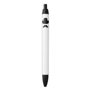 Stylo Noir Moustache et casquette