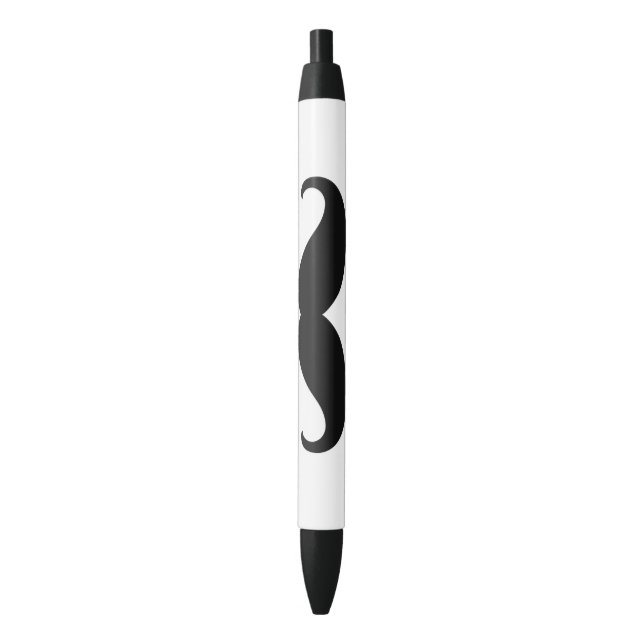 Stylo Noir Moustache rétro (devant Vertical)