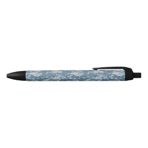 Stylo Noir Naval Motif de camouflage numérique