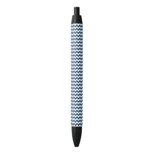 Stylo Noir Navy Zigzag, Navy Chevron, Motif géométrique