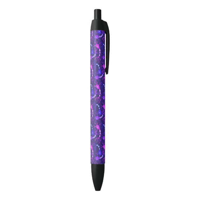 Stylo Noir Neurones connectés Neon Purple (Bas (Vertical))