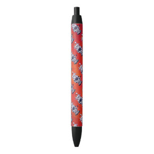 Stylo Noir Noël de la vache sur Red Feild