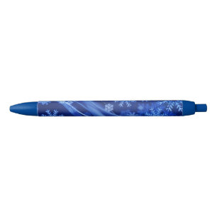 Stylo Noir Noël des Flèches de neige en hiver