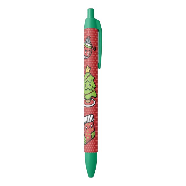 Stylo Noir Noël mignon (Bas (Vertical))
