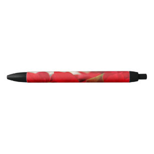 Stylo Noir Noël Poinsettia