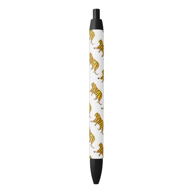 Stylo Noir Noir et orange de tigre de silhouette (devant Vertical)