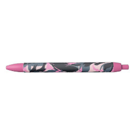 Stylo Noir Noir et roses indien Camo de Girlie