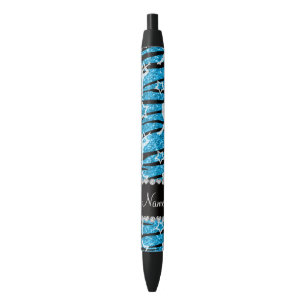 Stylo Noir Nom ciel bleu gymnastique parties scintillant zèb