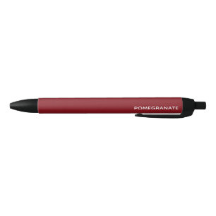 Stylo Noir Nom de la couleur rouge de la grenade