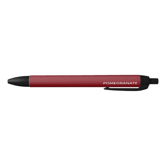 Stylo Noir Nom de la couleur rouge de la grenade (Bas)