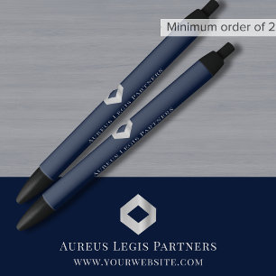 Stylo Noir Nom de l'entreprise Logo personnalisé promotionnel