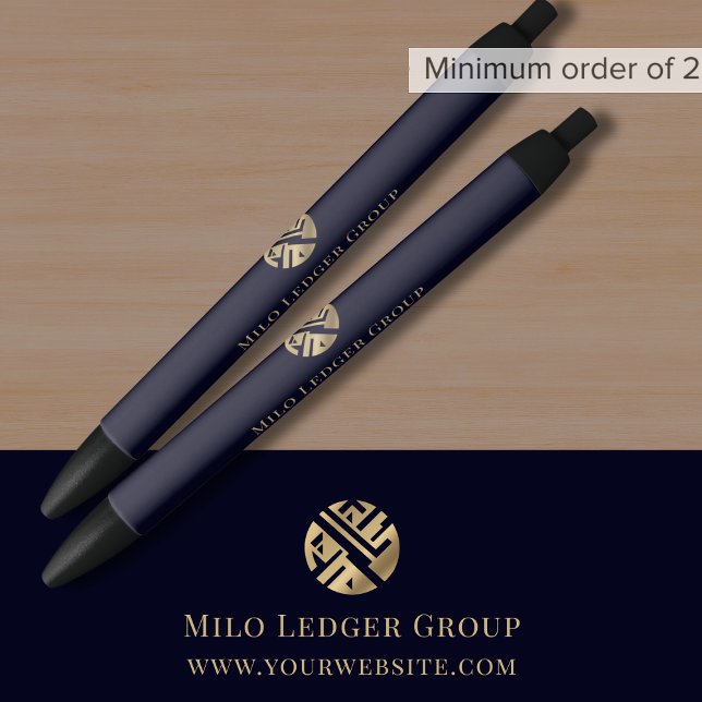 Stylo Noir Nom de l'entreprise Logo personnalisé Promotionnel (Créateur téléchargé)