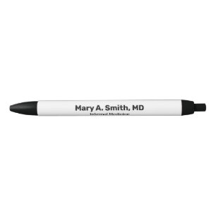 Stylo Noir Nom du médecin Spécialité médicale en gras Numéro