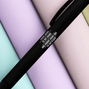 Stylo Noir Nom du travail et du passe-temps Funny personnalis