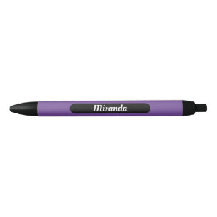 Stylo Noir Nom Étiquette Personnalisé Purple, propriété P