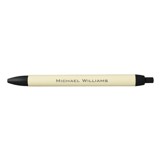 Stylo Noir Nom simple et simple minimaliste (Devant)