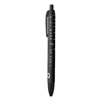 Stylo Noir Nombres différents dans un ordre aléatoire