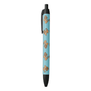 Stylo Noir Norfolk Terrier rouge