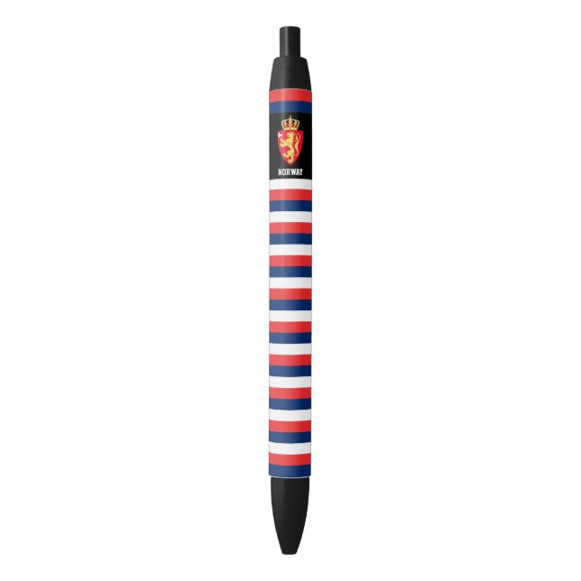 Stylo Noir Norvège Drapeau mignon Patriotique (devant Vertical)