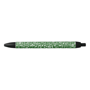 Stylo Noir Notes de musique blanches dansantes Amateurs de mu